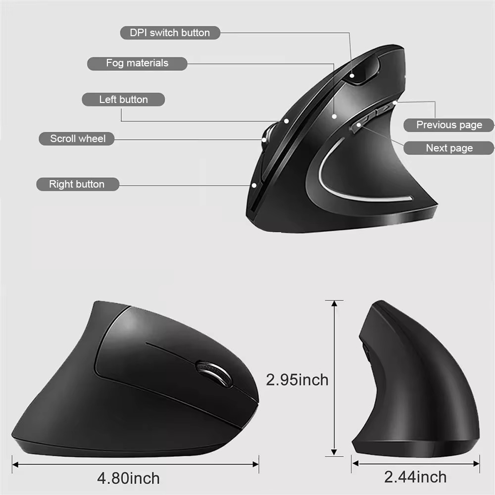 Vertical Mouse Ergonomic 2.4GHz Wireless Optical Mice