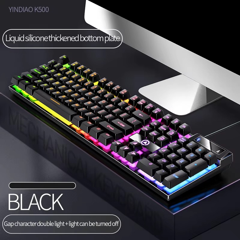 YINDIAO Keyboard Gaming Wired Laptop Desktops PC Computer