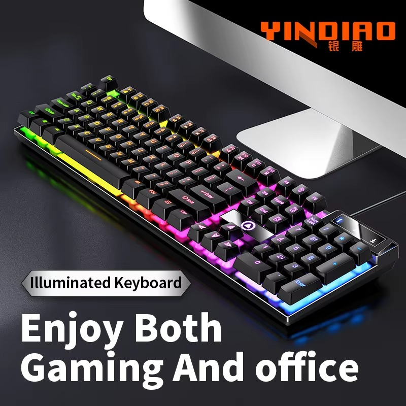 YINDIAO Keyboard Gaming Wired Laptop Desktops PC Computer